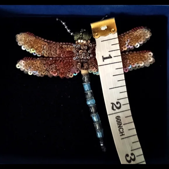 Elegant Multicolor Dragonfly Brooch - Picture 2 of 4